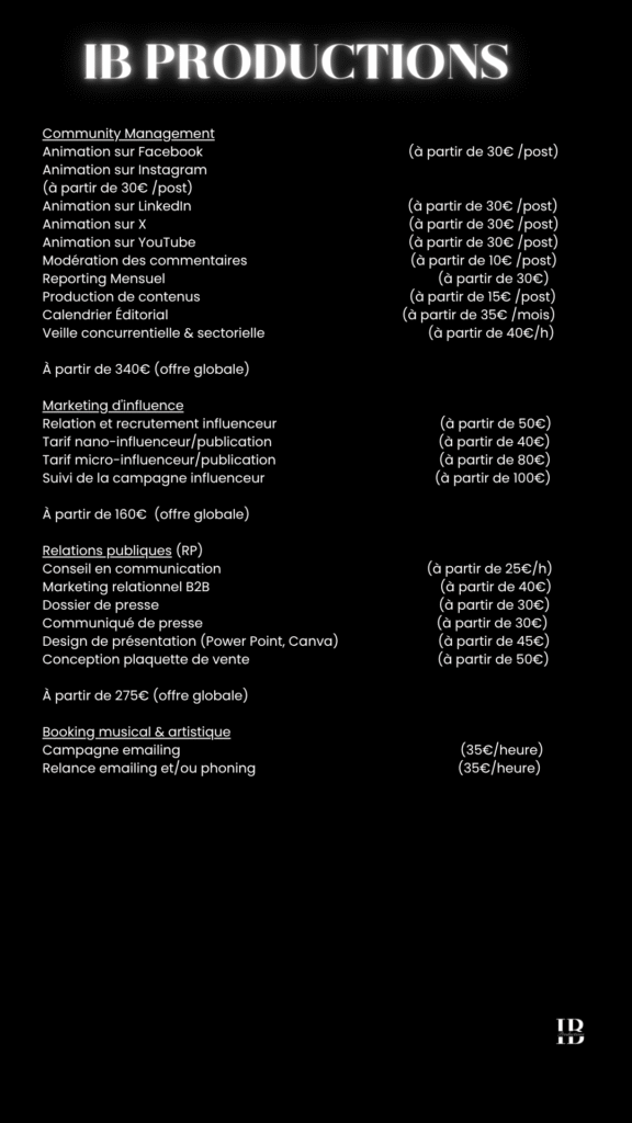 IB PRODUCTIONS GRILLE TARIFAIRE (1)